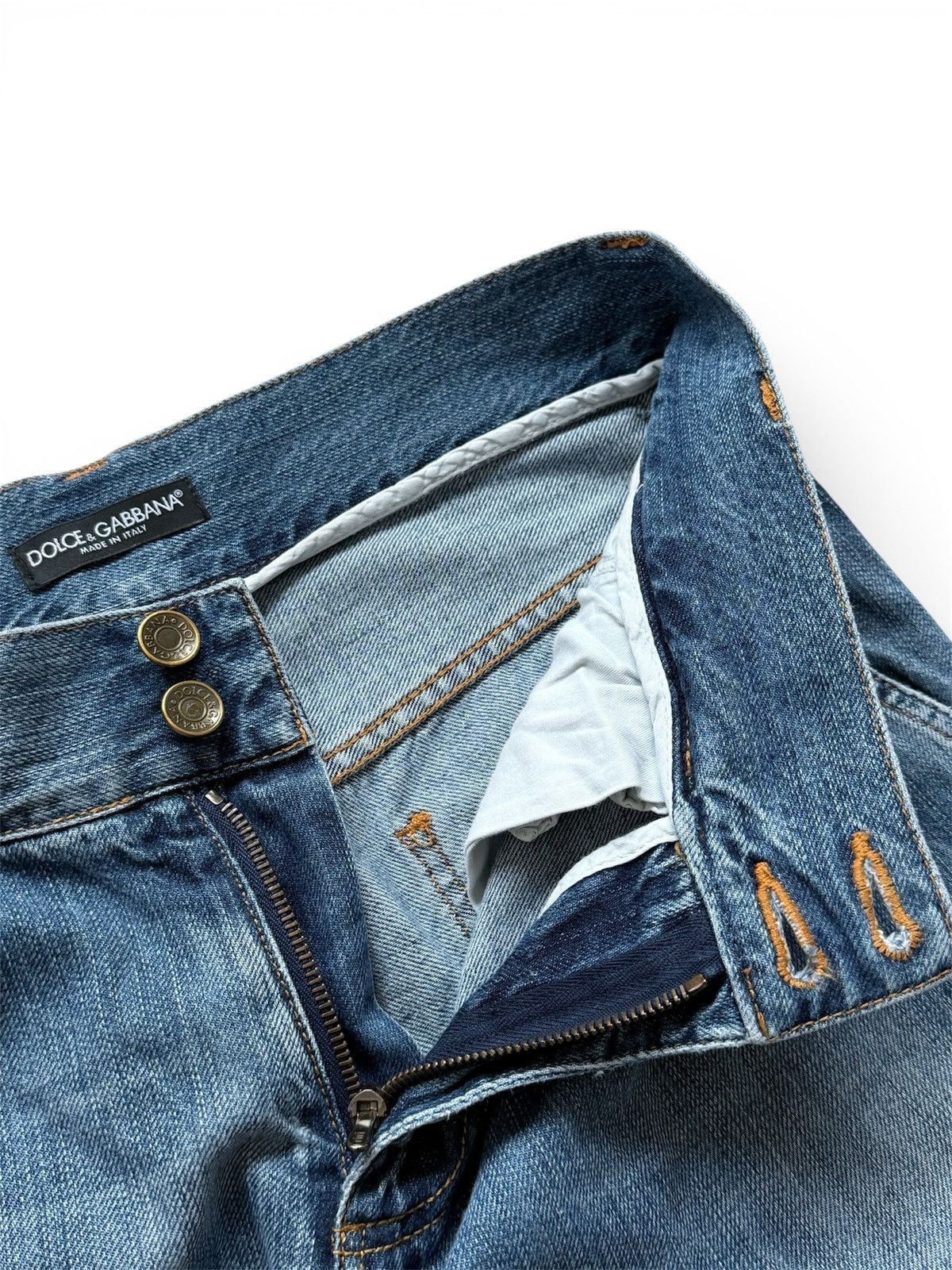 Dolce & Gabbana Vintage 00s Dolce & Gabbana Big Logo Jeans Denim Size US 30 / EU 46 - 9 Thumbnail