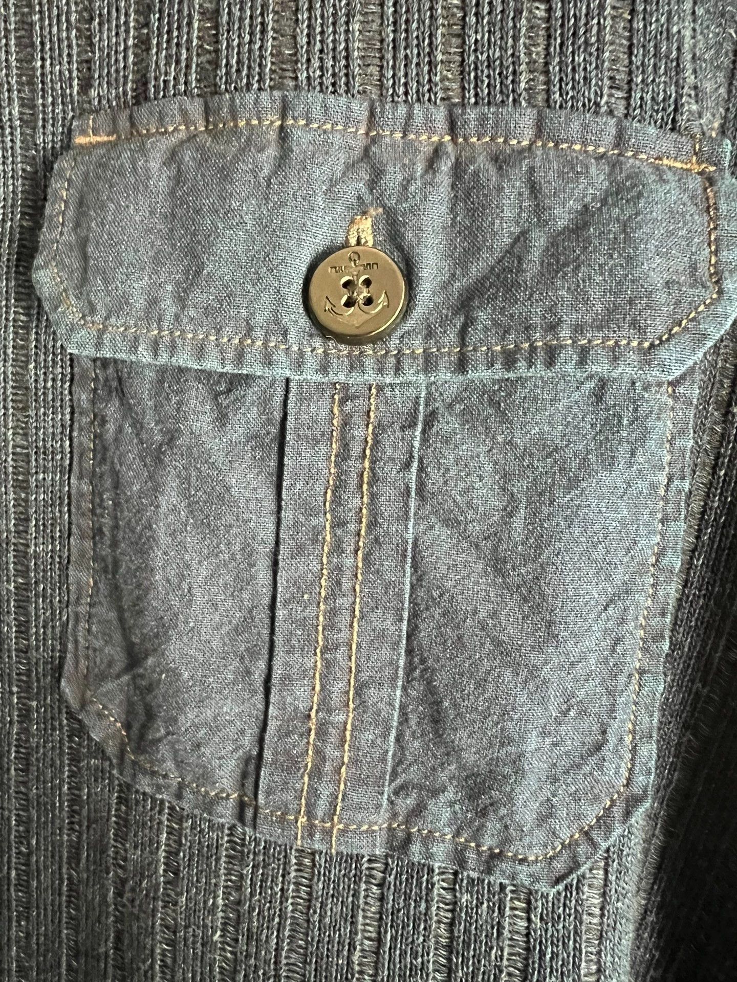 RRL Ralph Lauren RRL Vtg Indigo Panel Talon Zip Pullover Knit Sweatshirt Size US M / EU 48-50 / 2 - 4 Thumbnail