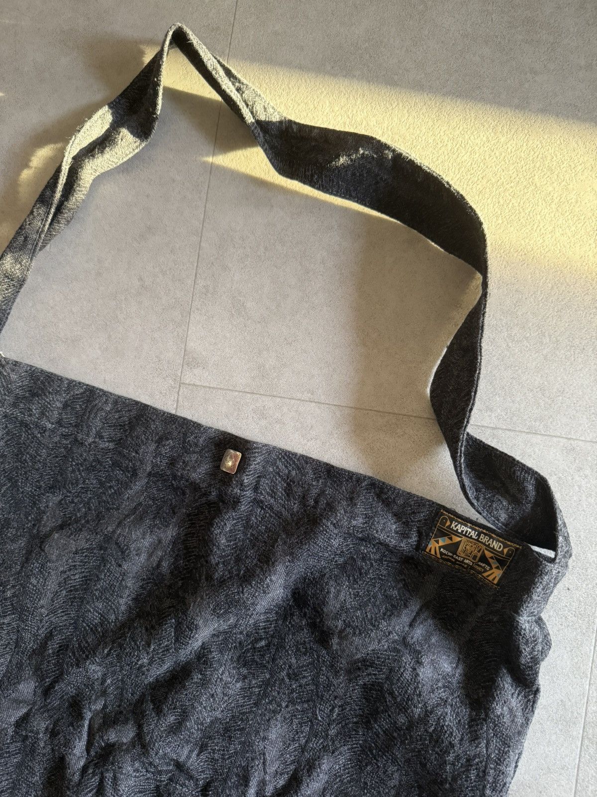 Kapital × Kapital Kountry Denim Feather Bag (Large) Size ONE SIZE - 2 Thumbnail