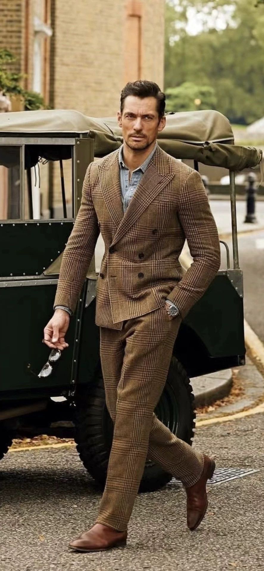 Gucci GUCCI Double Breasted Check Wool Suit 50R Size 50R - 2 Thumbnail