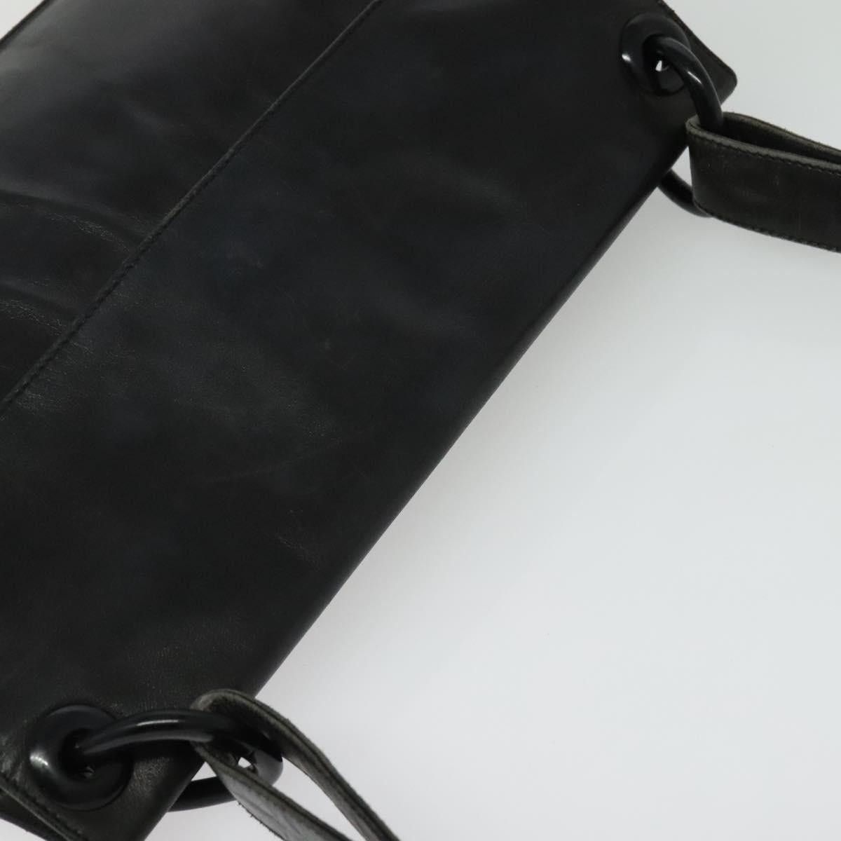 Prada PRADA Shoulder Bag Leather Black Silver Size ONE SIZE - 6 Thumbnail