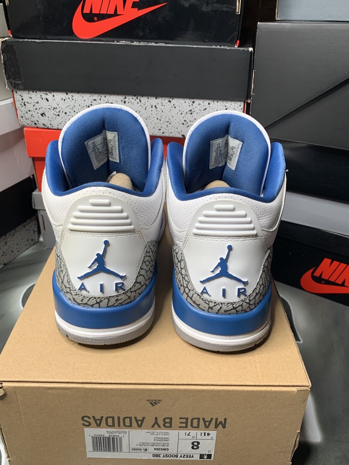 Jordan Brand Air Jordan 3 Retro Washington Wizard Size US 10 / EU 43 - 4 Thumbnail