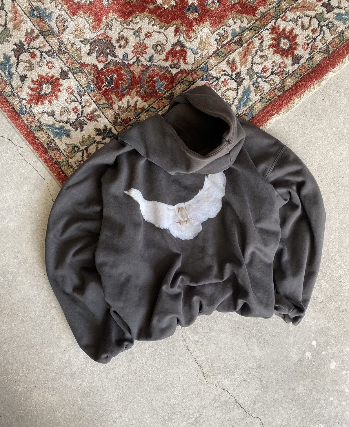 image of Yeezy Gap Dove Hoodie in Black, Men's (Size Small)