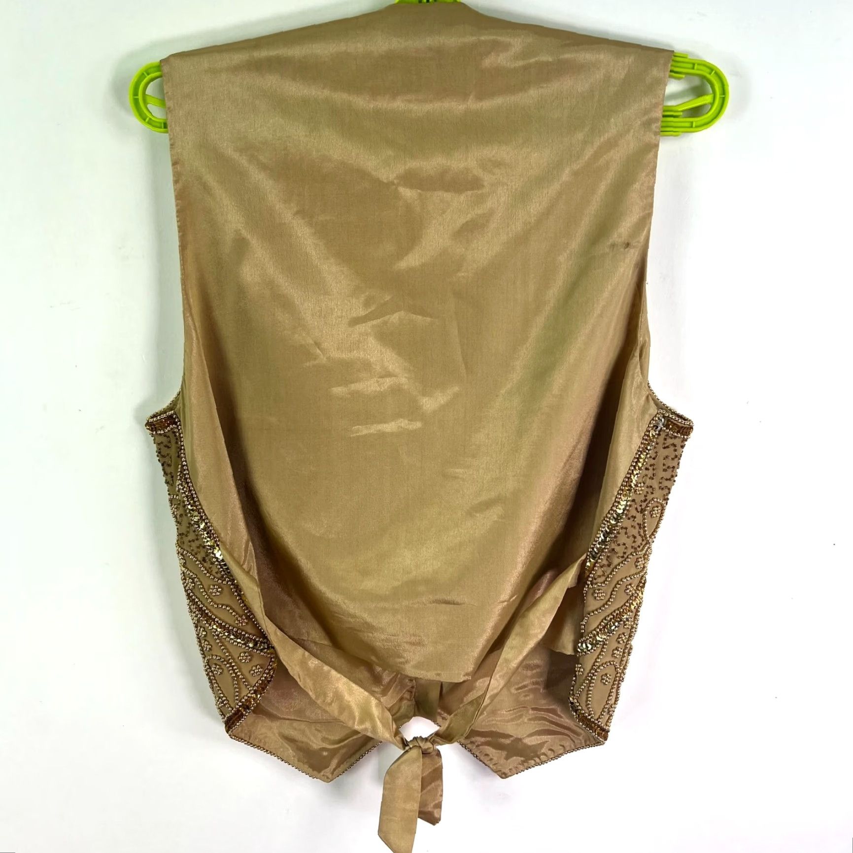 Vintage VINTAGE Spenser Jeremy Gold Beaded Vest M Silk Party Holiday Formal India Size M / US 6-8 / IT 42-44 - 7 Thumbnail