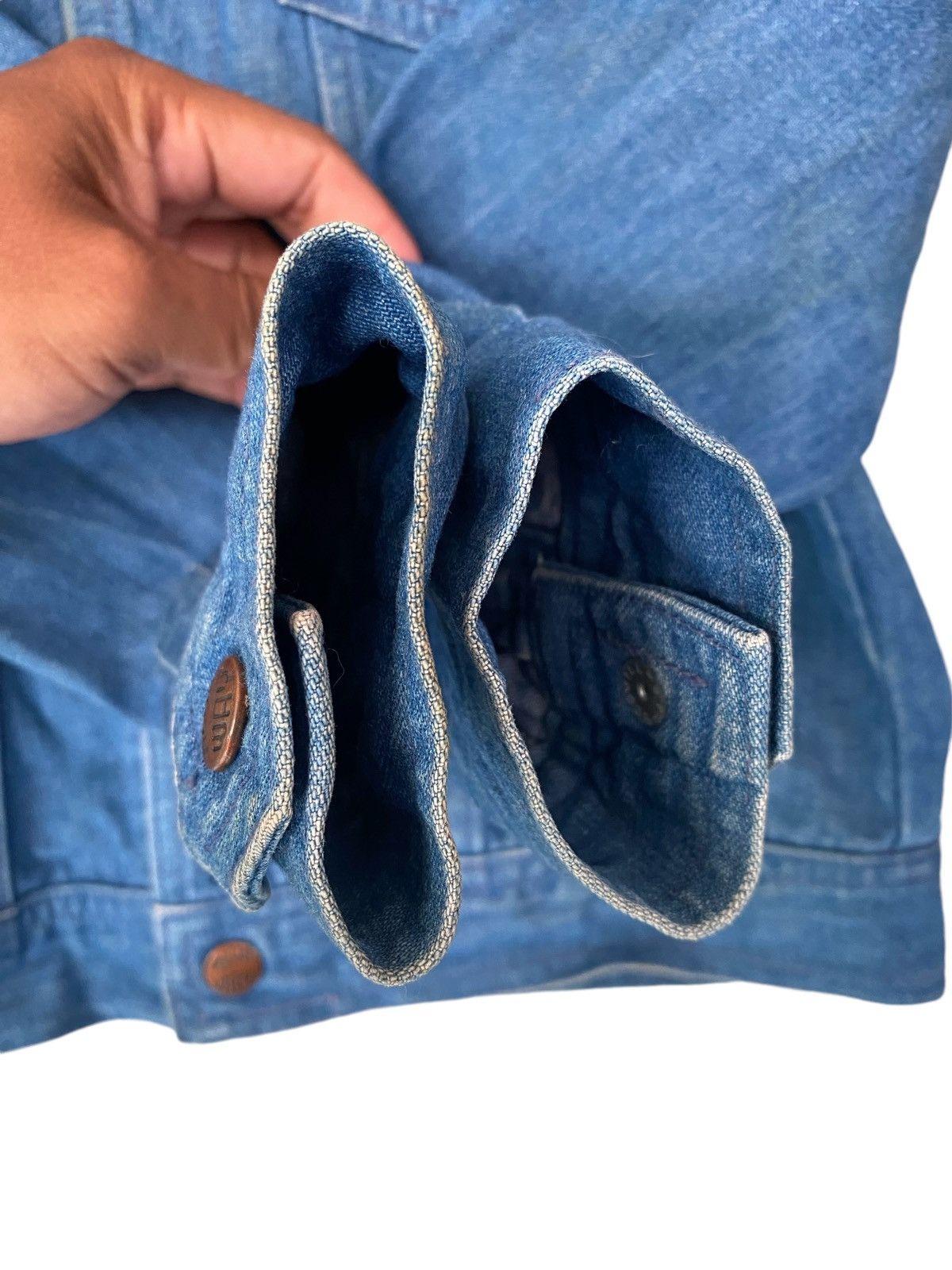 Vintage Vintage BLUE WAY Boys Denim Jacket Button Size US XXS / EU 40 - 8 Thumbnail