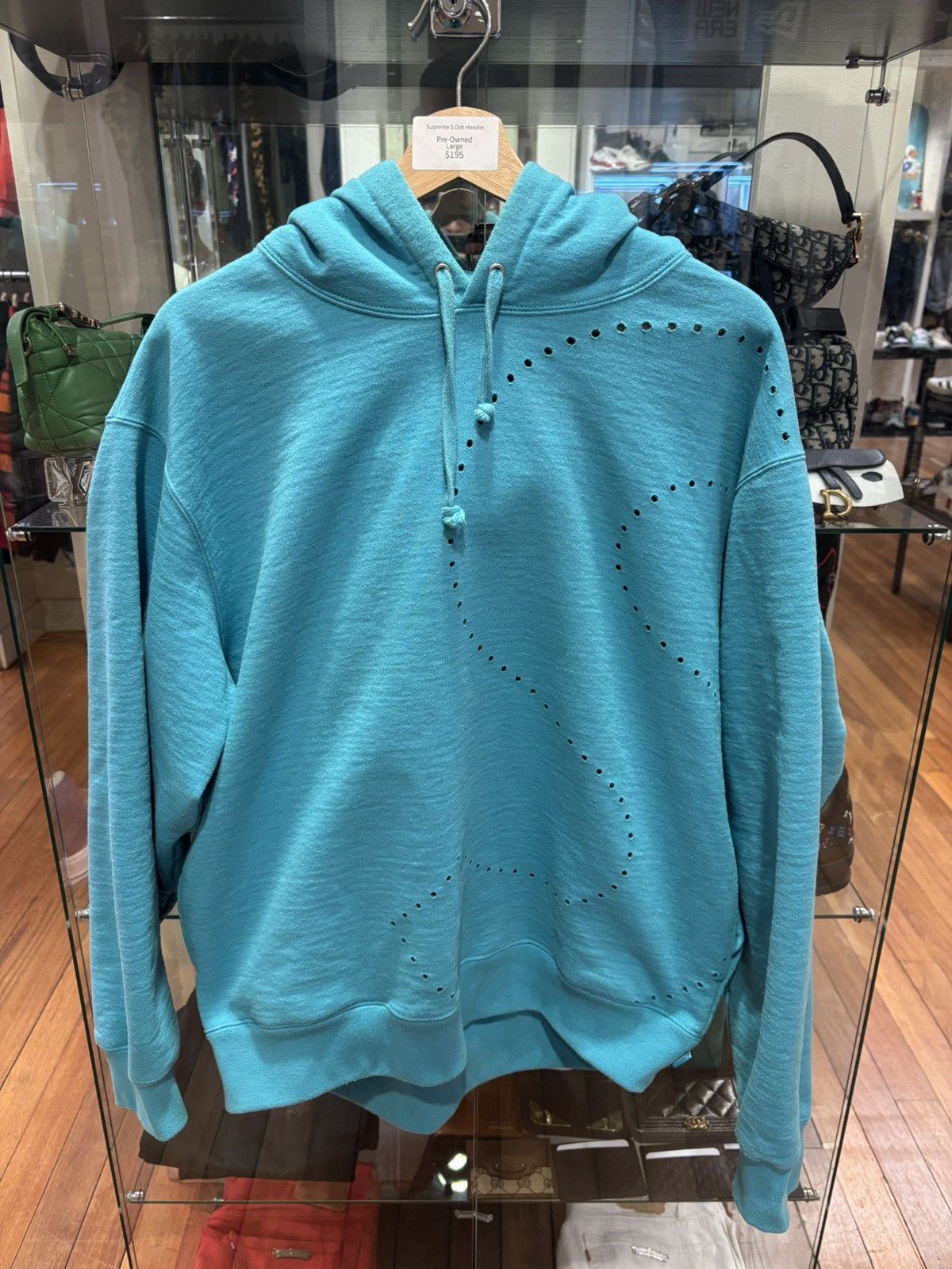 Supreme Supreme S Dot Hoodie Blue Size US L / EU 52-54 / 3 - 1 Thumbnail