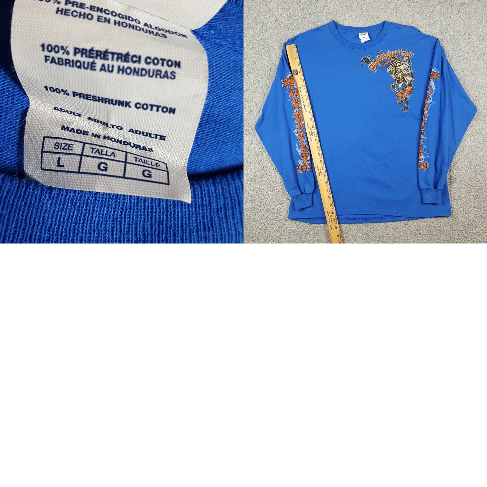 Delta VINTAGE Delta Men's Long Sleeve T-Shirt Motorcycle Biker 90s Blue Size L Outdoor Retro Size US L / EU 52-54 / 3 - 8 Thumbnail