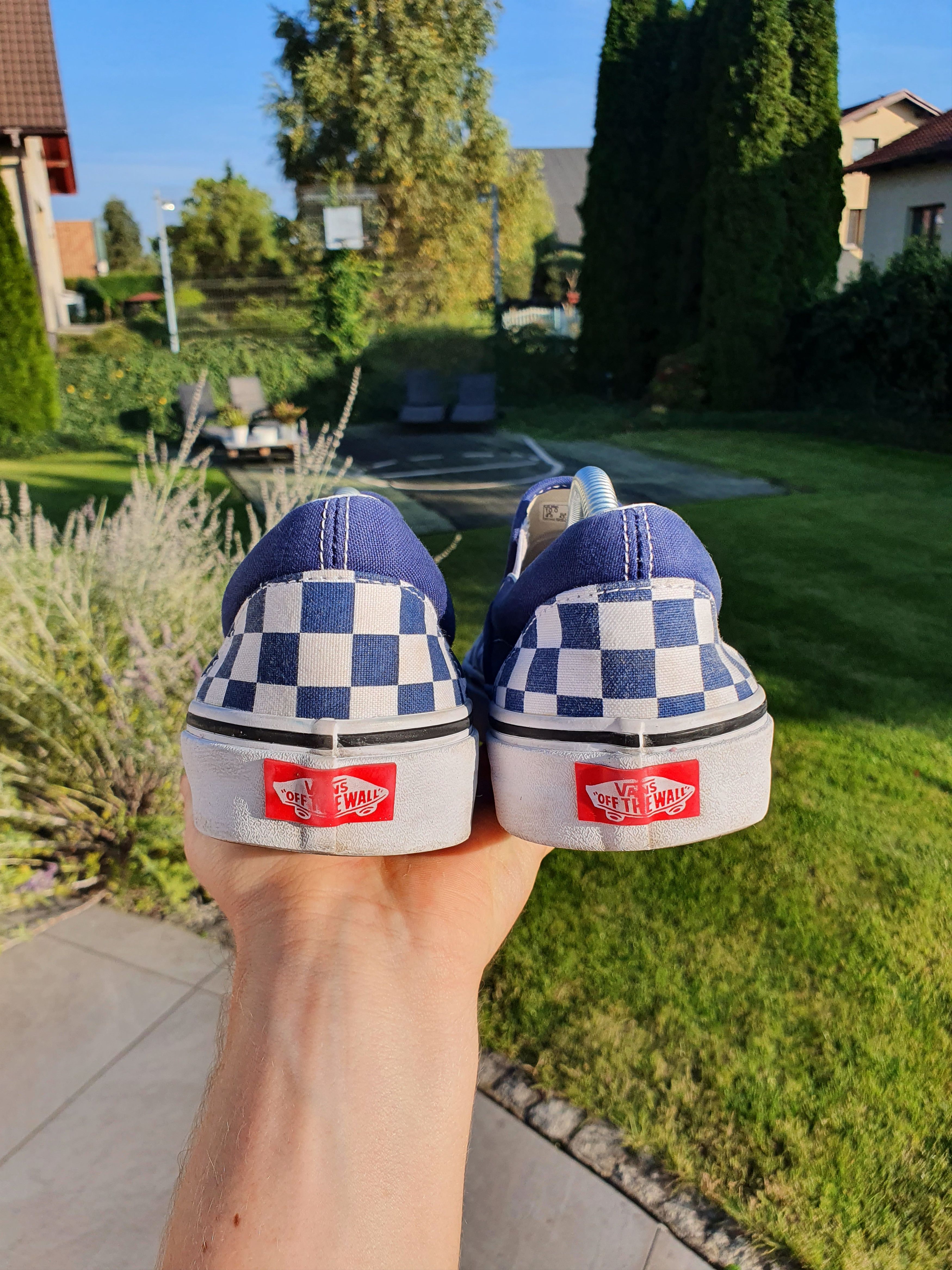 Vans Vans Slip On Checkerboard Navy Blue Size US 10 / EU 43 - 6 Thumbnail