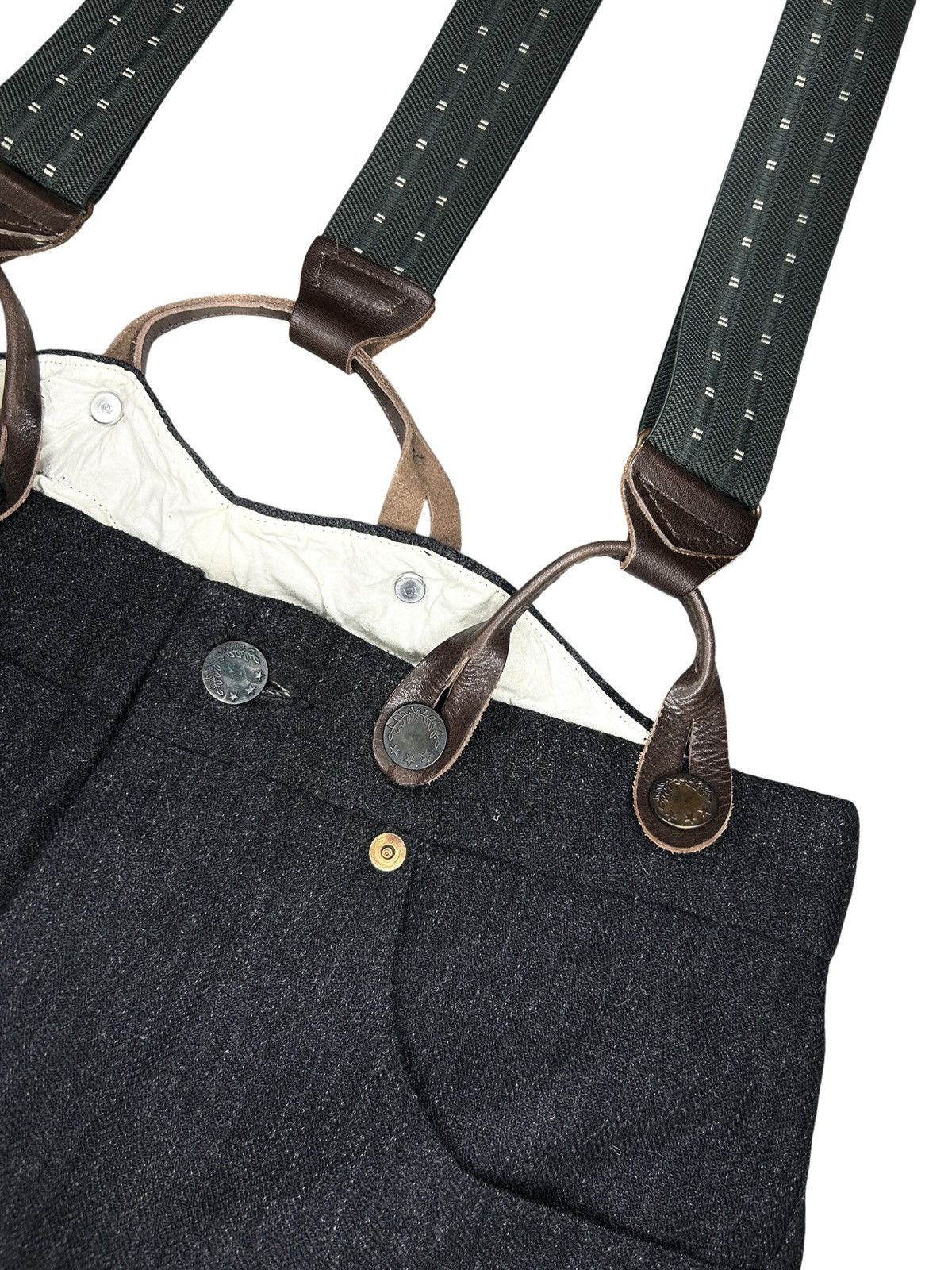 Paul Harnden Shoemakers 3/4 Denim with Suspenders Size US 28 / EU 44 - 3 Thumbnail