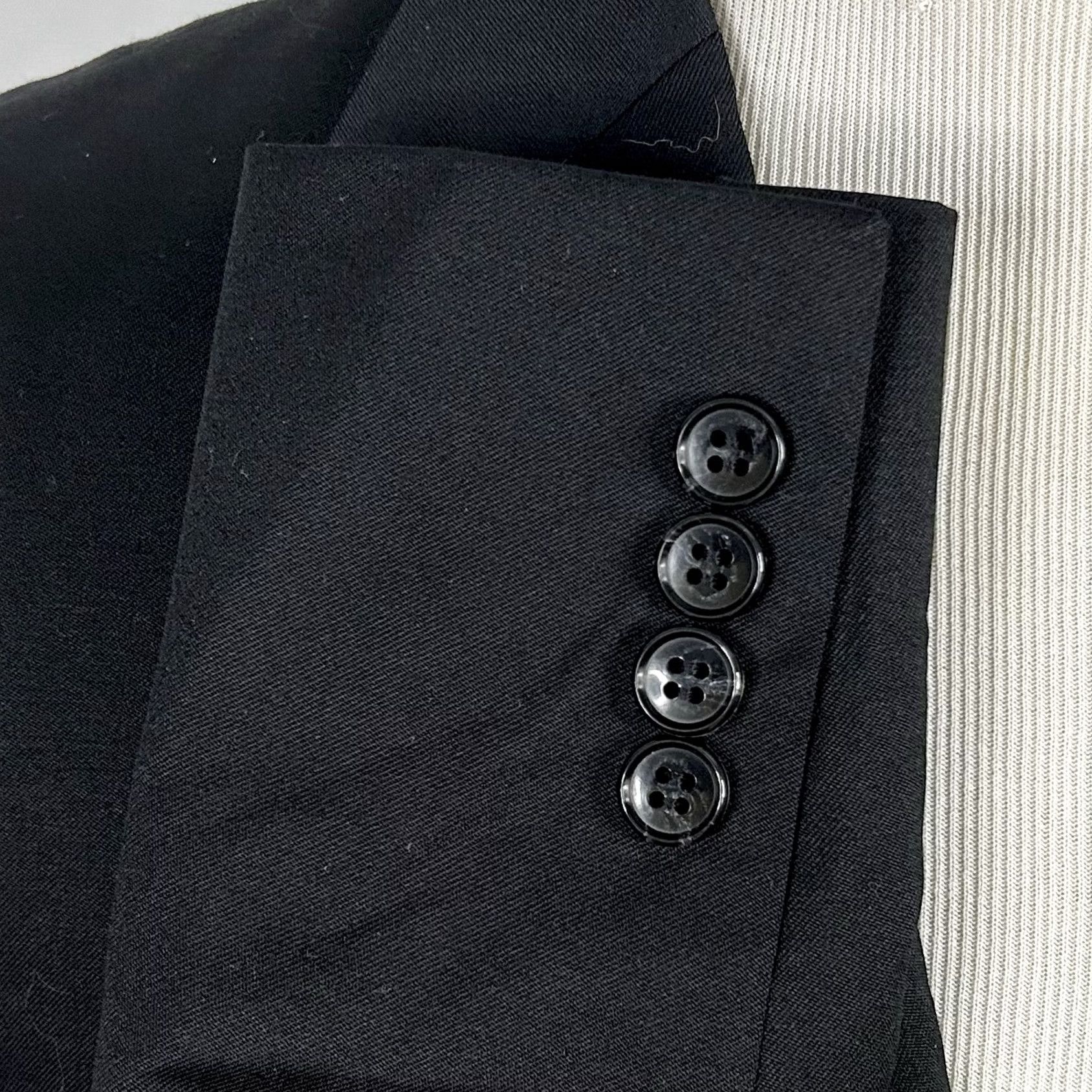 Joseph Abboud Joseph Abboud Sport Coat BLACK Wool 44L Double Vented Two-Button Notch Lapel 2 Piece Formal Mens Regular Jacket Coat Size US XS / EU 42 / 0 - 6 Thumbnail