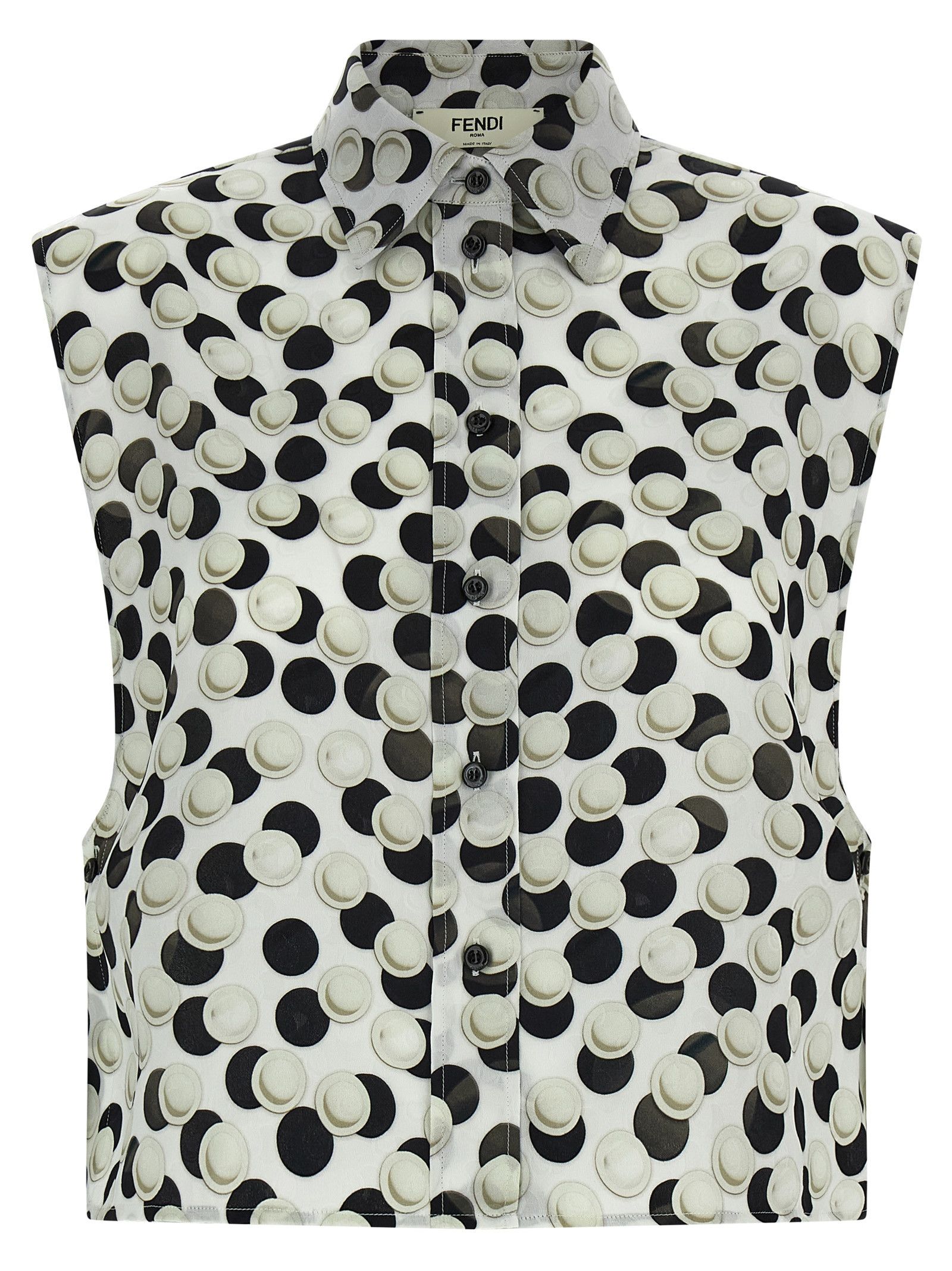 Fendi Polka Dot Crop Top Size XS / US 0-2 / IT 36-38 - 1 Thumbnail