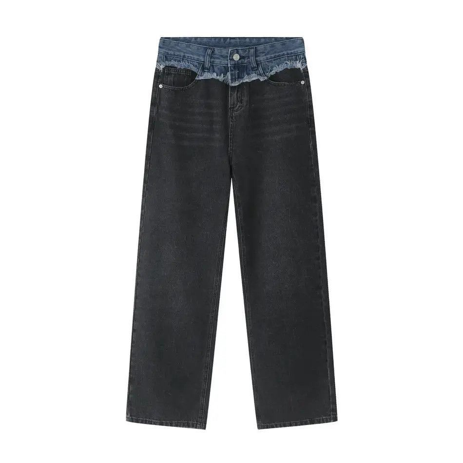 Japanese Brand Retro loose wide leg patchwork jeans Size US 32 / EU 48 - 5 Thumbnail