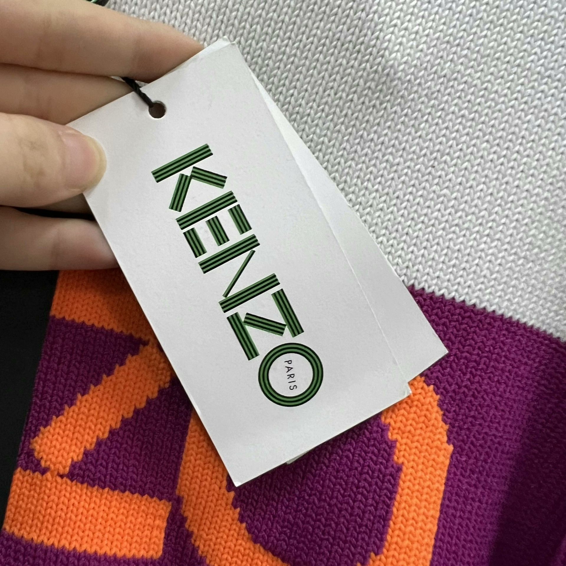 Kenzo KENZO Colorblock Logo Intarsia Knit Sweater Size US M / EU 48-50 / 2 - 5 Thumbnail