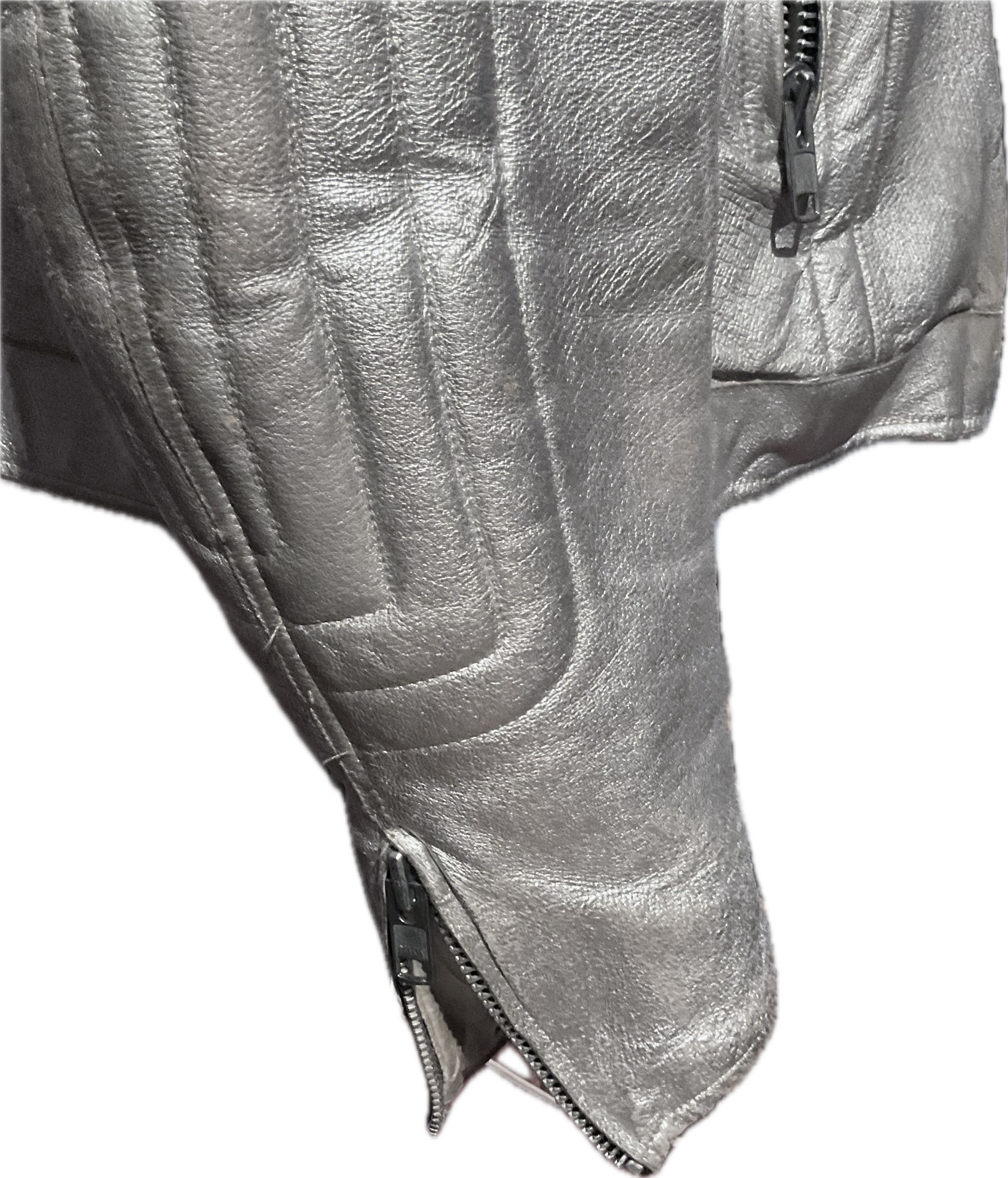 Rick Owens Rick Owens Archive Silver Leather Motorcycle Jacket Size US M / EU 48-50 / 2 - 5 Thumbnail