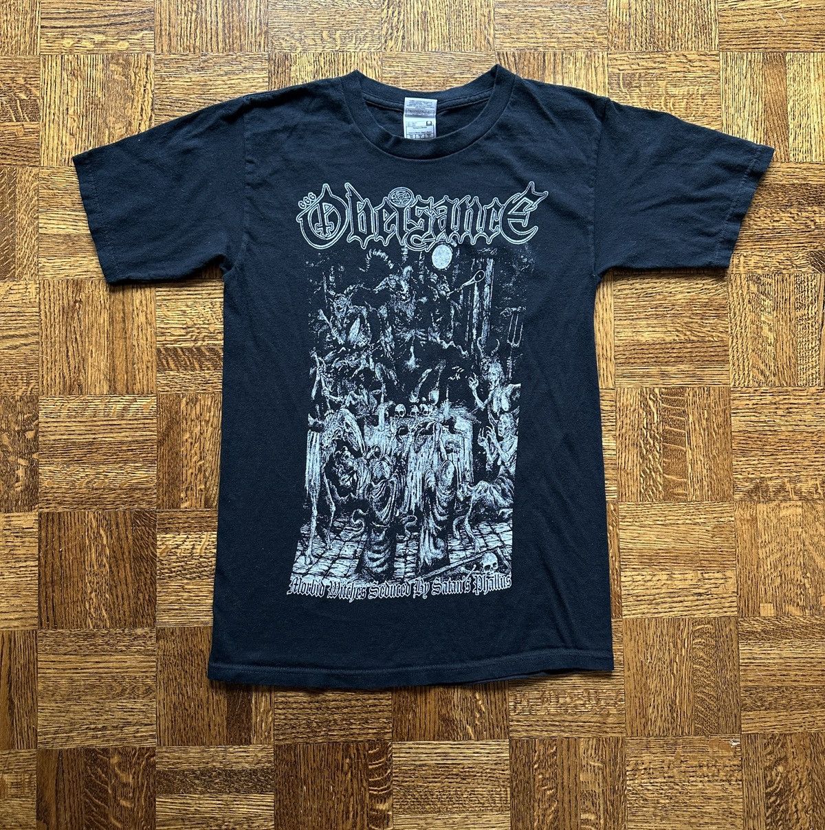 Band Tees Vintage Y2K Obeisance Black Metal Double Sided Graphic Tee Size US S / EU 44-46 / 1 - 1 Thumbnail