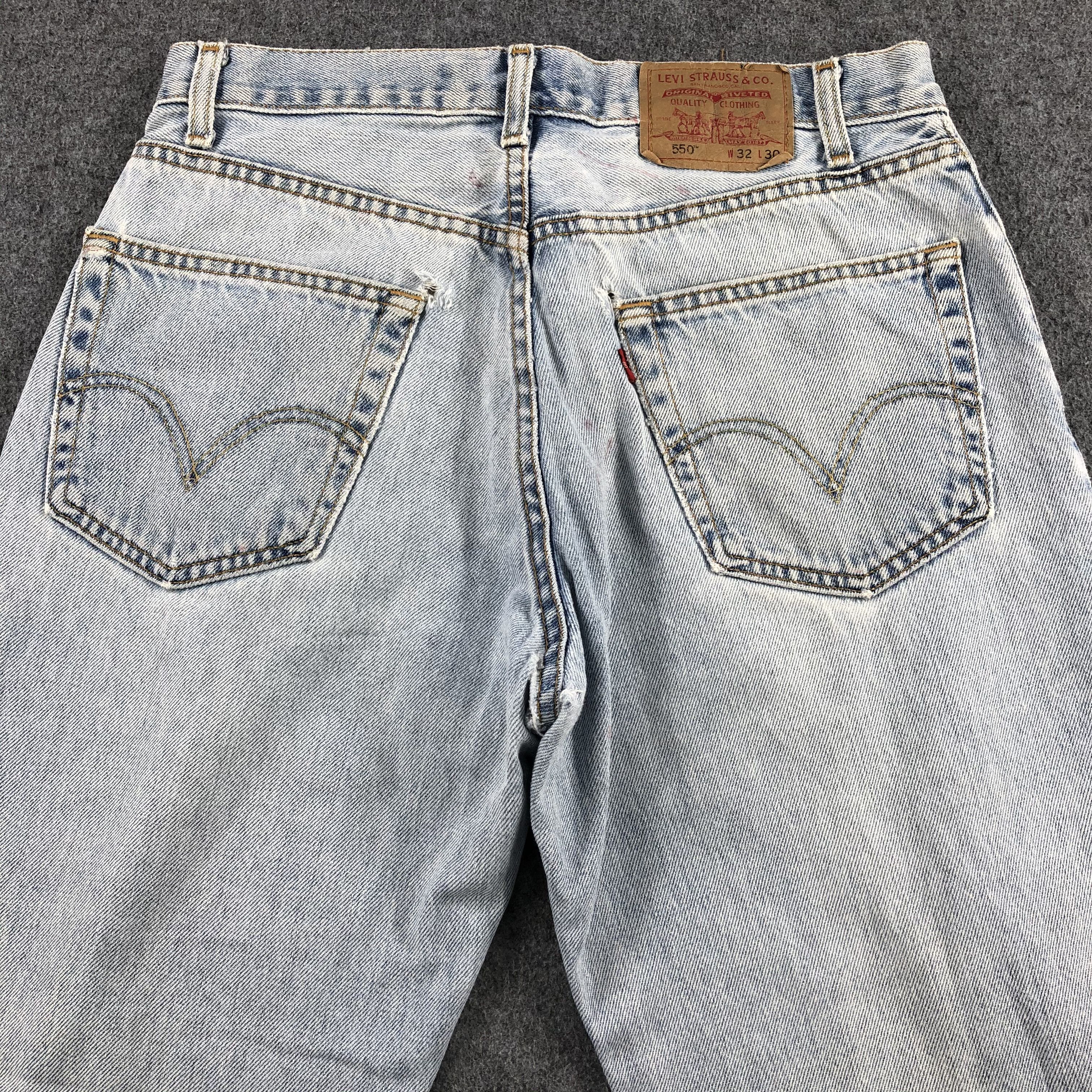Levi's Vintage Light Wash Levis 550 Jeans-J1486 Size US 32 / EU 48 - 4 Thumbnail