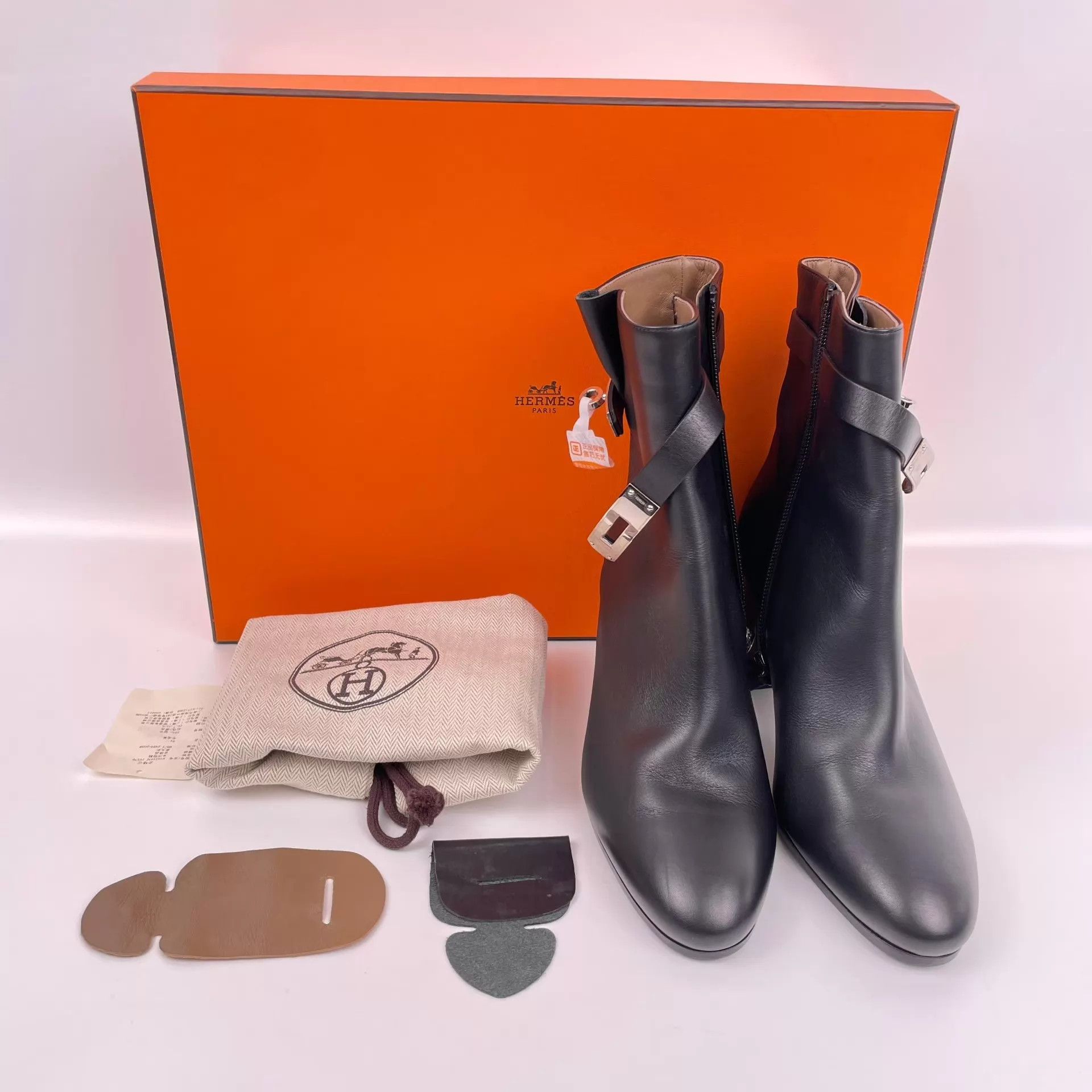 Hermes Hermes Leather Heeled Tall Boots Size 37 New Size US 6.5 / IT 36.5 - 1 Thumbnail