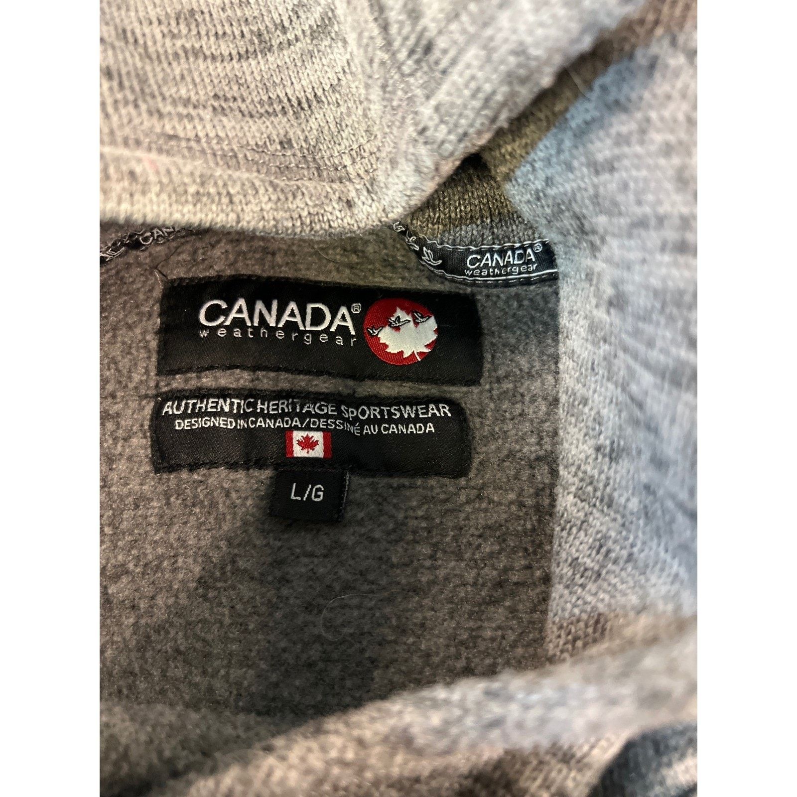 Other Canada Weather Gear Mens Heather Gray Hoodie LG Swearshirt Size US L / EU 52-54 / 3 - 4 Thumbnail