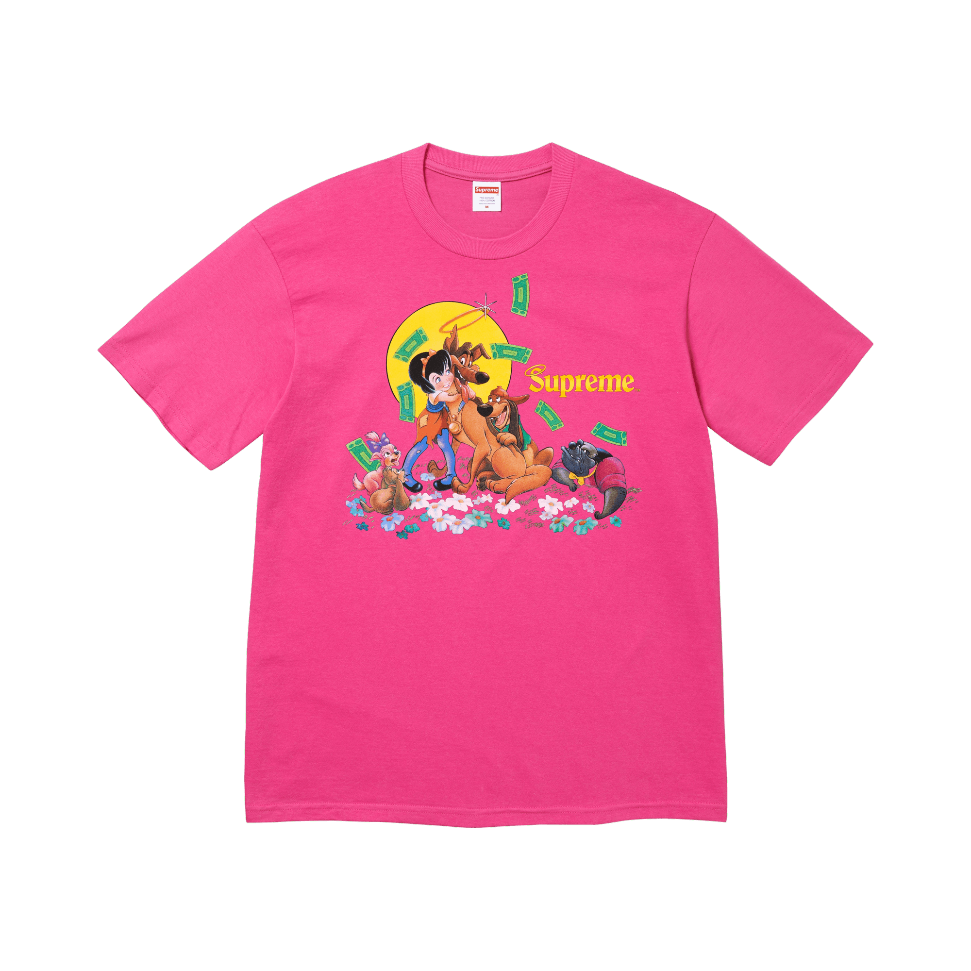 Supreme Supreme All dogs go to heaven tee (XL) (Pink ) | Grailed