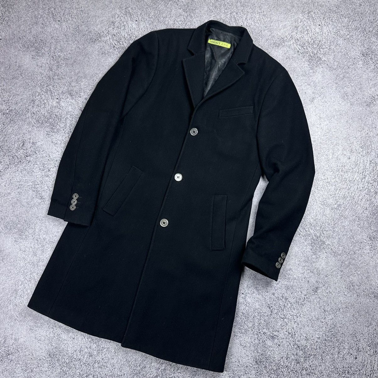 Versace Jeans Couture Vintage Versace Jeans Black Blend Coat Wool Jacket Men US 12 Size US S / EU 44-46 / 1 - 1 Thumbnail