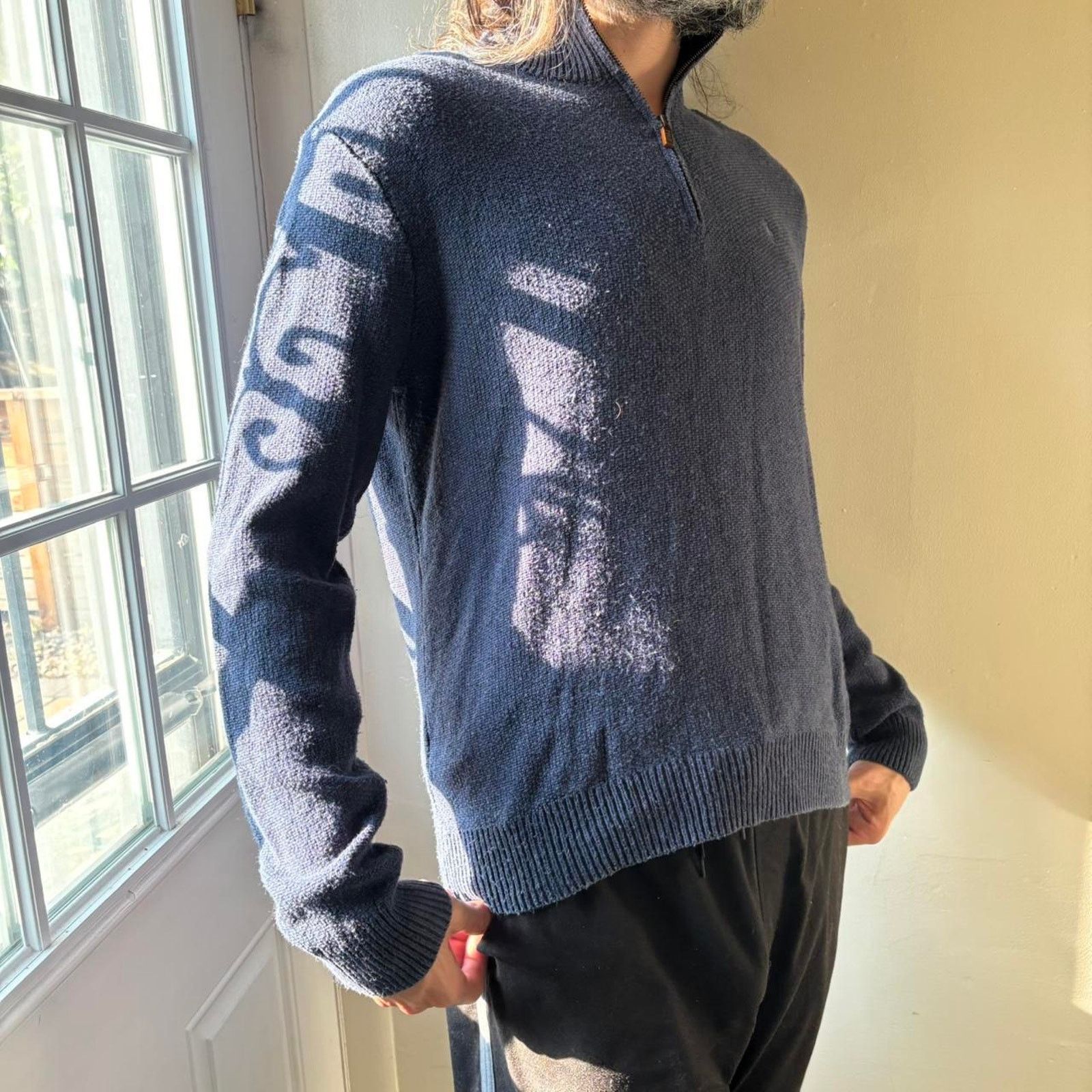 Polo Ralph Lauren Vintage Polo by Ralph Lauren Navy Blue 3/4 Zip Sweater Large Size US L / EU 52-54 / 3 - 1 Thumbnail