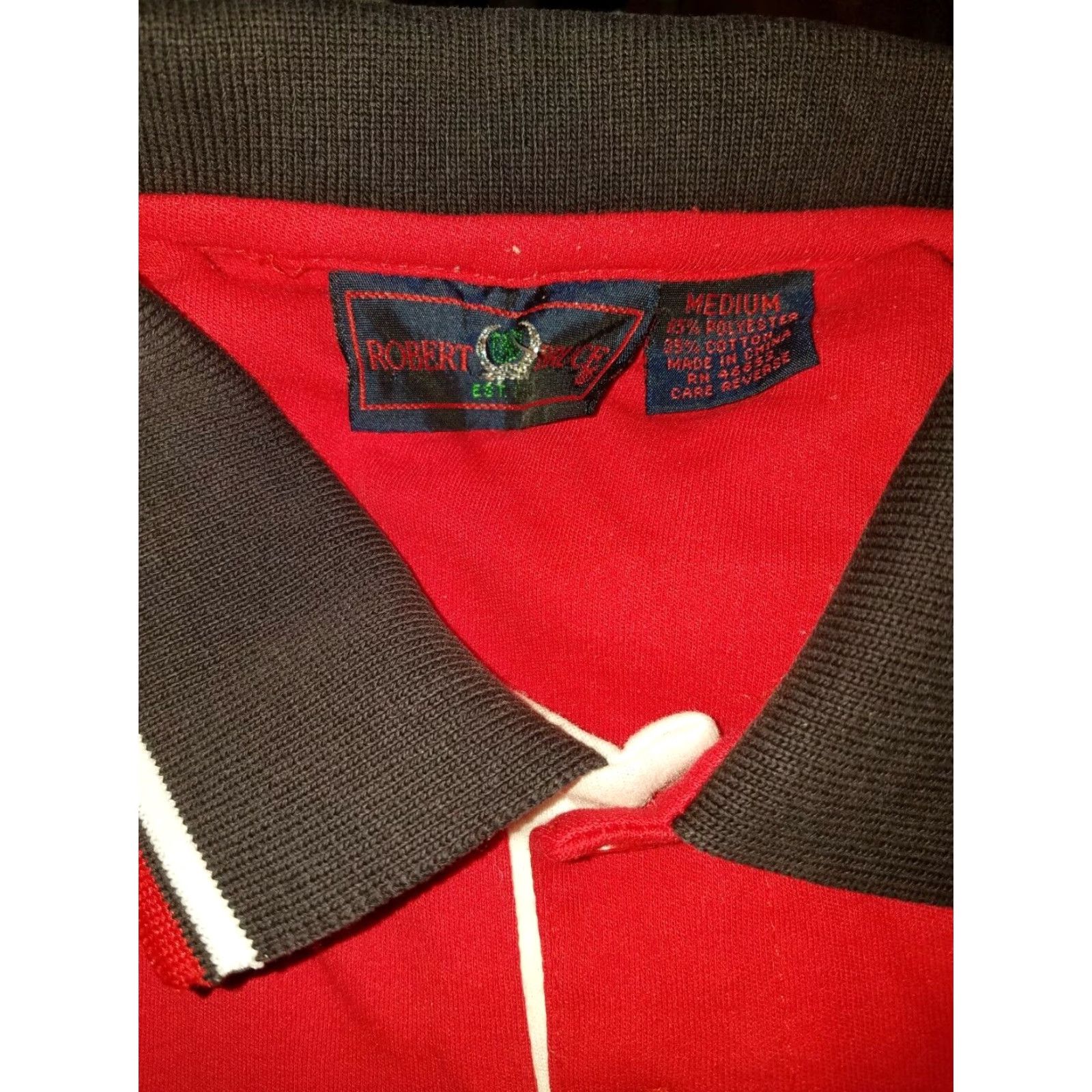 Vintage VINTAGE Robert Bruce Golf Polo Shirt Red Mens Medium Size US M / EU 48-50 / 2 - 6 Thumbnail