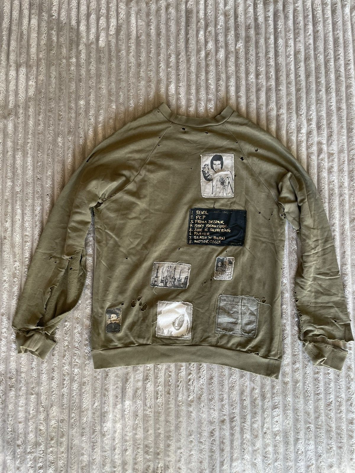 Raf Simons Riot! Riot! Roit! Patched Sweatshirt AW01 2001-2002 Size US S / EU 44-46 / 1 - 4 Thumbnail