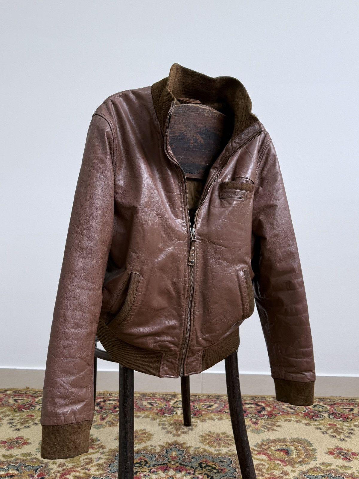 Chevignon Vintage Chevignon Brown Buffalo Leather Jacket Size US XL / EU 56 / 4 - 2 Thumbnail