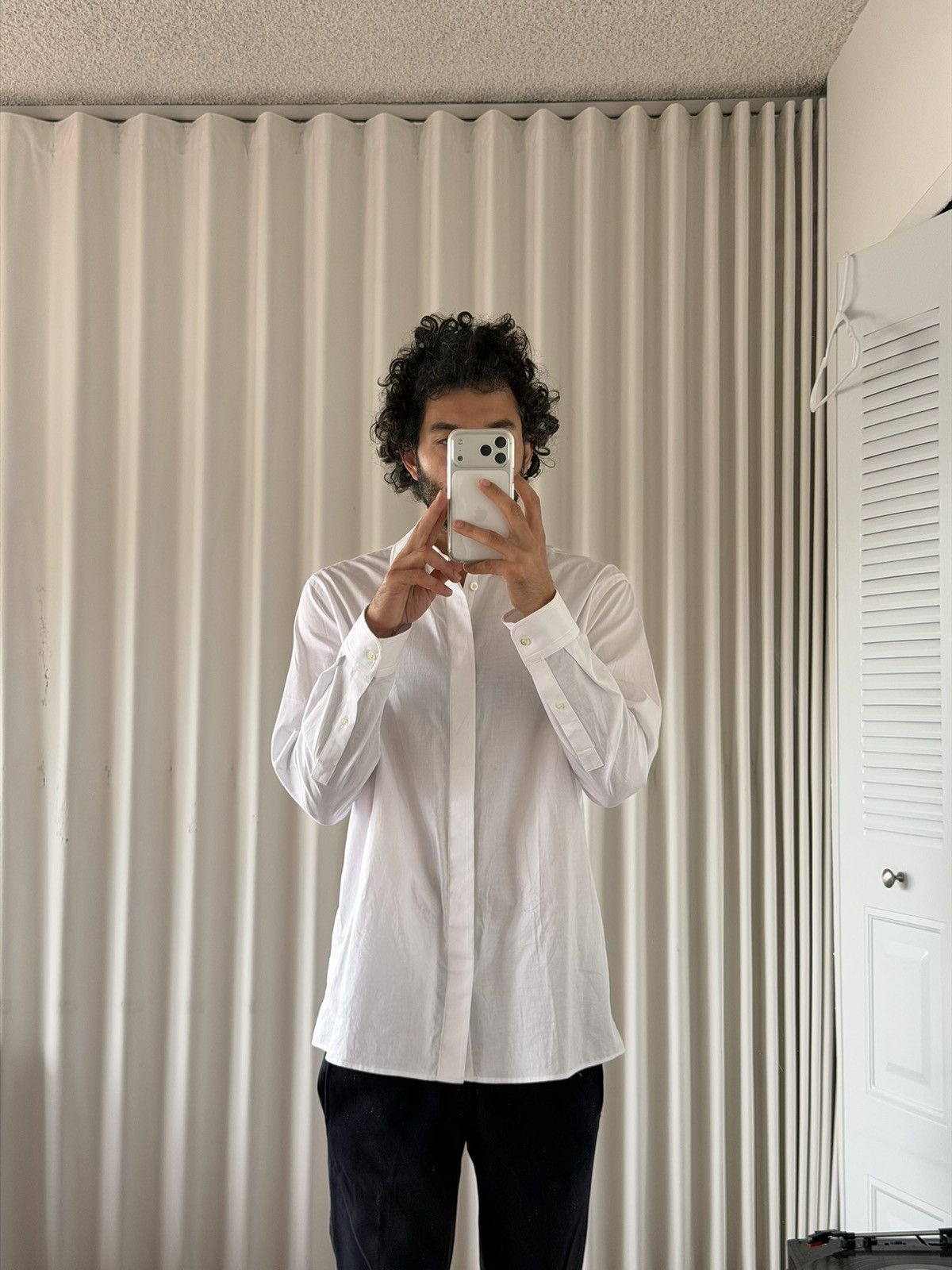 Cos COS White Relaxed Fit Button Up Shirt Size US M / EU 48-50 / 2 - 3 Thumbnail