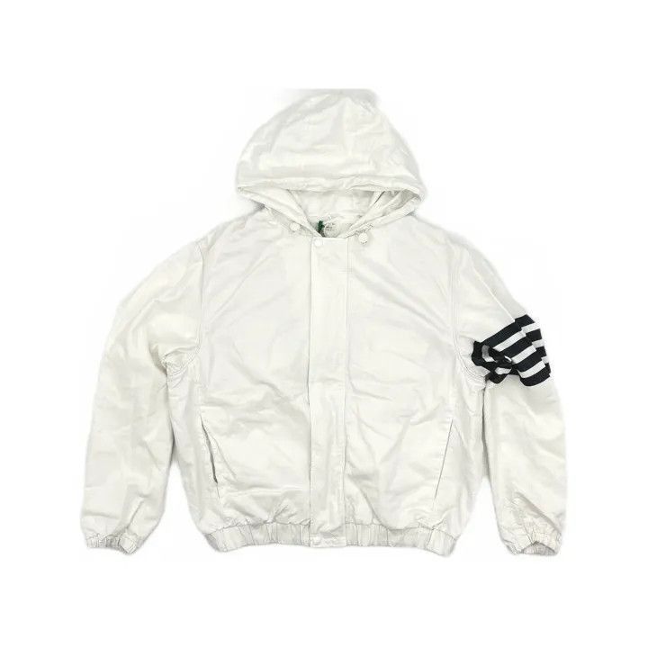 Thom Browne Thom Browne White Striped Hooded Jacket for Men -2507 Size US M / EU 48-50 / 2 - 8 Thumbnail