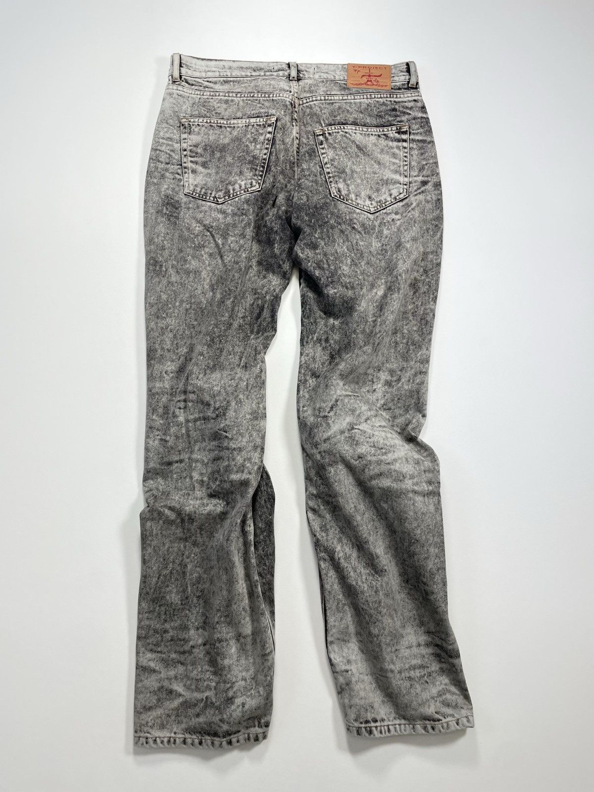 Y/Project S/S 23 ‘Wire’ Acid Washed Gray Denim Jeans Size US 34 / EU 50 - 11 Thumbnail