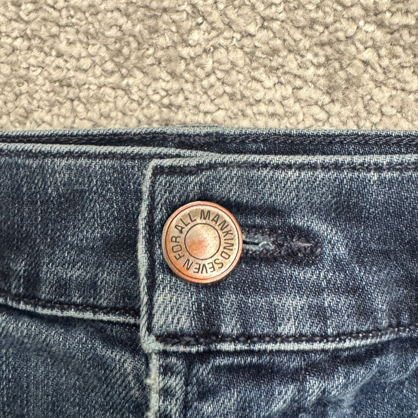 7 For All Mankind 7 For All Mankind Straight Jeans Mens 36 Blue Ripped Cotton Blend Urban Style Size US 36 / EU 52 - 3 Thumbnail