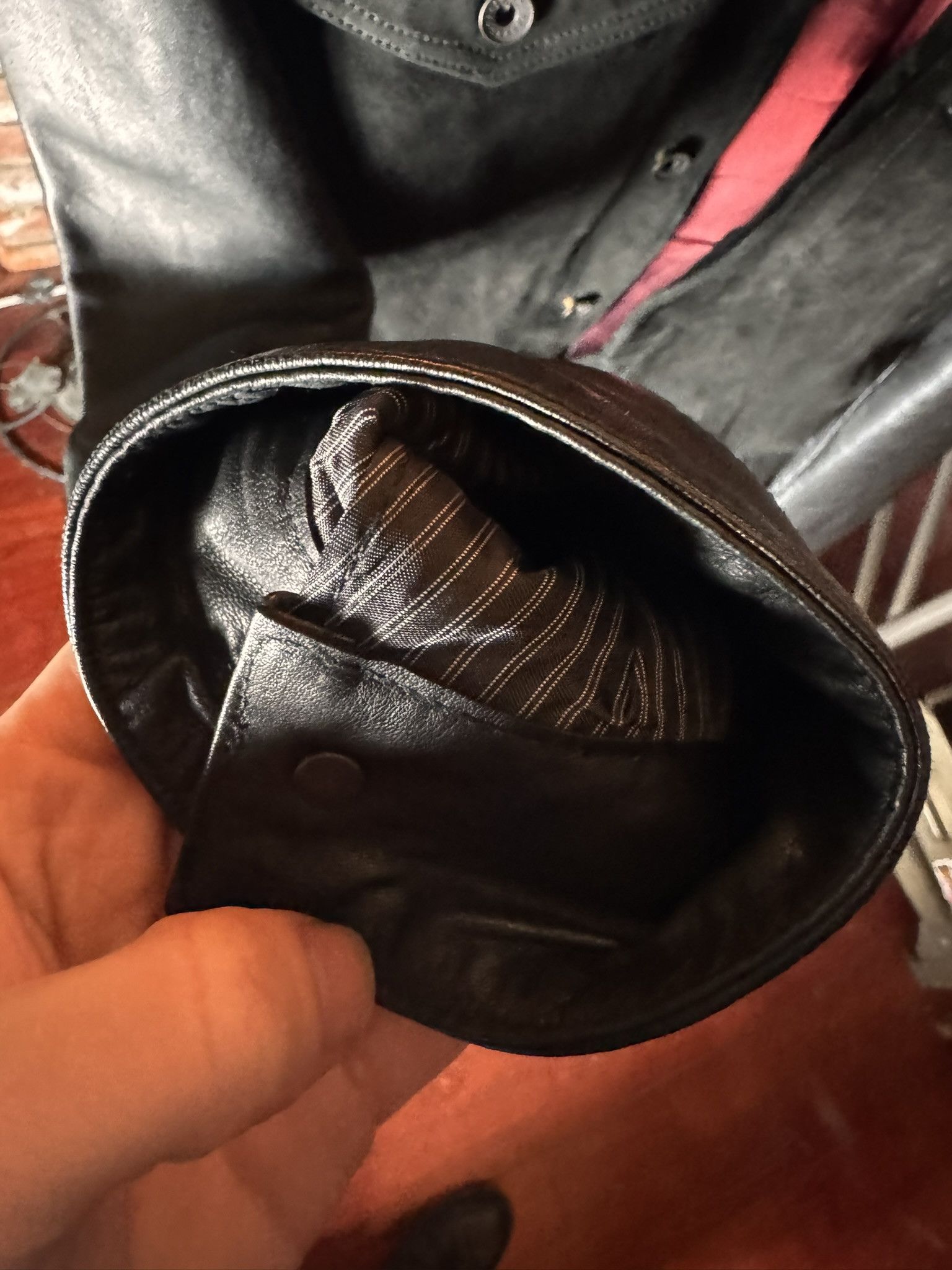 John Varvatos JOHN VARVATOS "Rex" Black Leather Trucker Jacket sz. 48 Size US M / EU 48-50 / 2 - 5 Thumbnail
