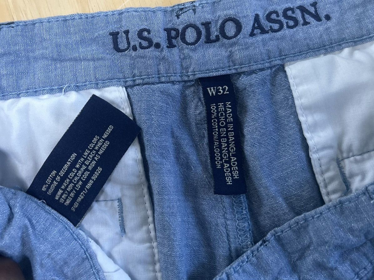 U.S. Polo Assn. U.S. Polo Assn. Blue Chambray Shorts – Size 32 Size US 32 / EU 48 - 2 Thumbnail