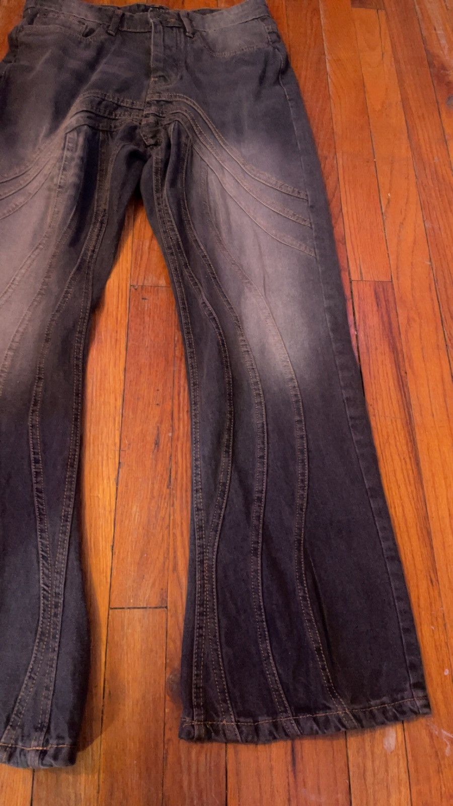 Jean RELAXED RIGID FLARE TINTED PANELED JEANS Size US 30 / EU 46 - 2 Thumbnail