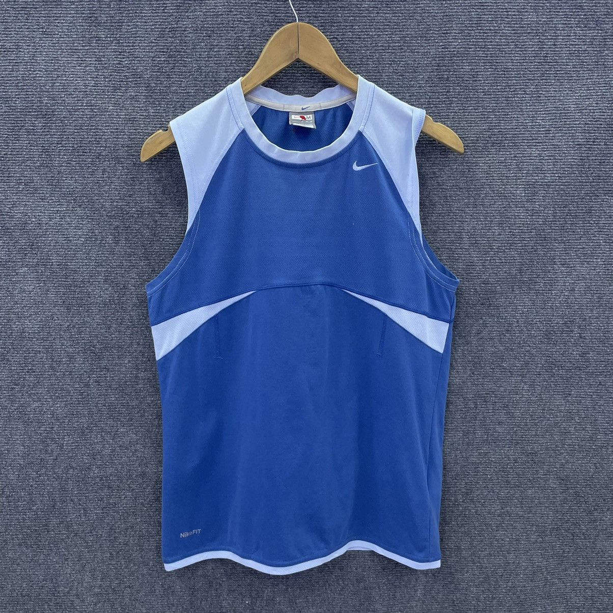 Nike × Vintage 2000s Nike Fit Dry Embroidery Small Swoosh Tank Top Size US M / EU 48-50 / 2 - 1 Thumbnail