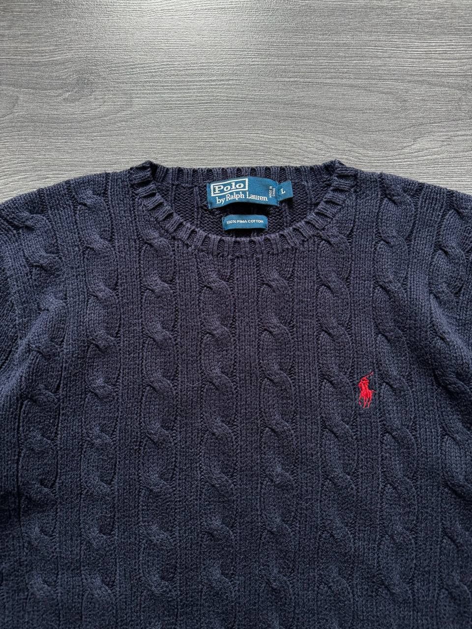 Polo Ralph Lauren Polo Ralph Lauren Luxury Mini Logo Cable Knit Sweater Size US L / EU 52-54 / 3 - 6 Thumbnail