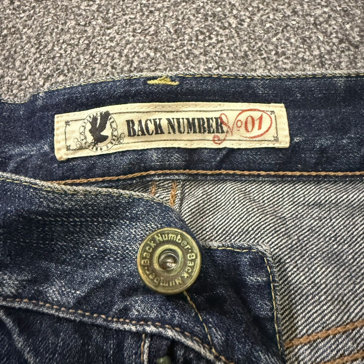 14th Addiction Vintage 90s Distressed Wash Back Number Straight Cut Denim Size US 34 / EU 50 - 14 Thumbnail