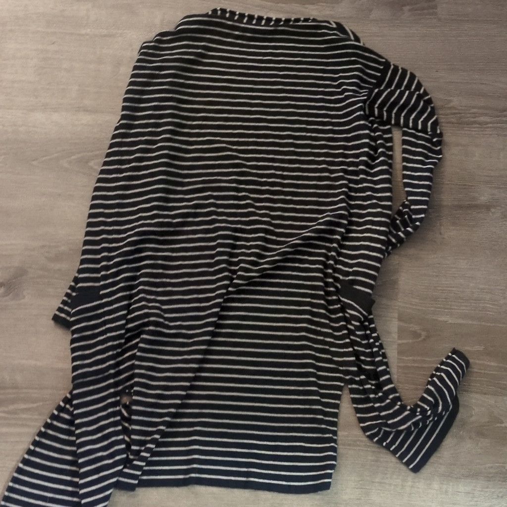 Athleta Athleta navy.blue striped open Cardigan with pockets size XS Size XS / US 0-2 / IT 36-38 - 5 Thumbnail