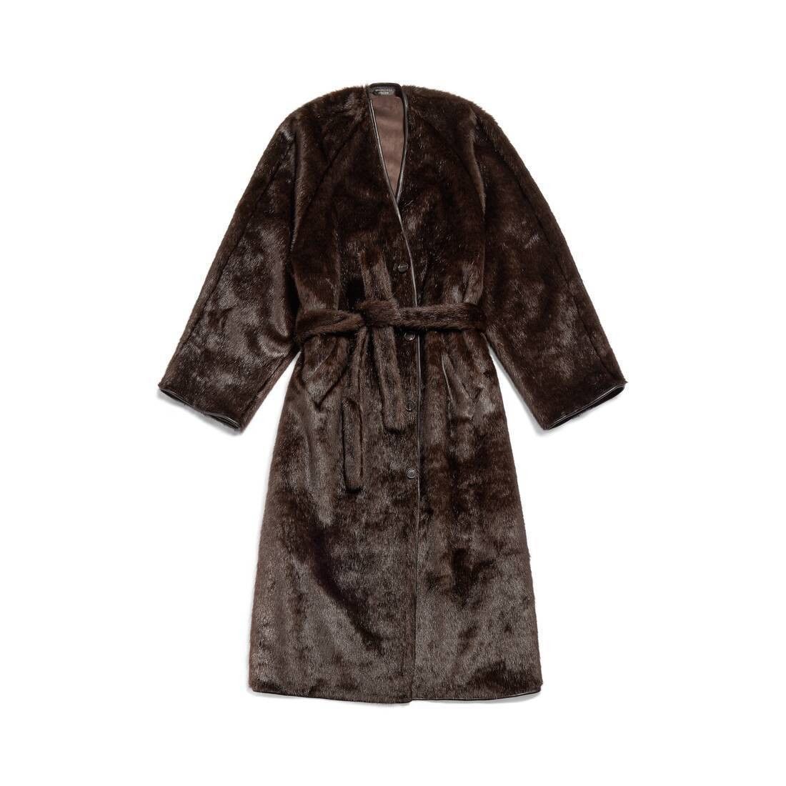 Balenciaga oc11z0625 Lining Coat in Brown Size S / US 4 / IT 40 - 1 Thumbnail
