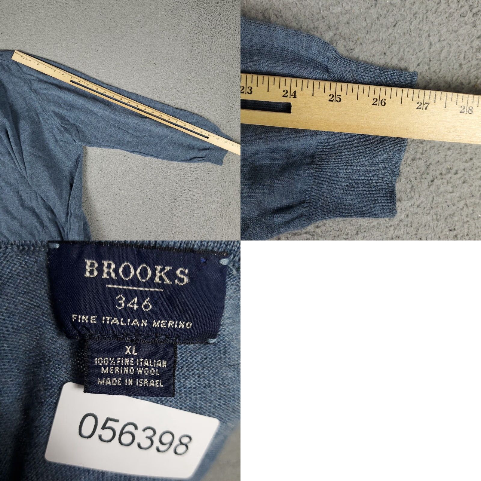 Brooks Brothers Brooks Brothers Mens XL Extra Large Blue Italian Merino Wool Sweater Collared Size US XL / EU 56 / 4 - 8 Thumbnail