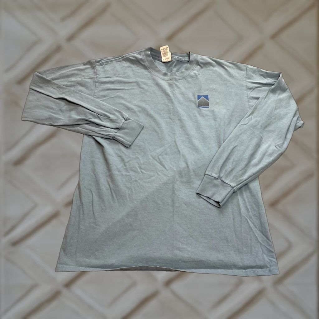 Hanes Hanes Beeft T Shirt Adult Medium Blue Long Sleeve Crew Neck Logo Graphic Tee Men Regular Fit Size US M / EU 48-50 / 2 - 1 Thumbnail