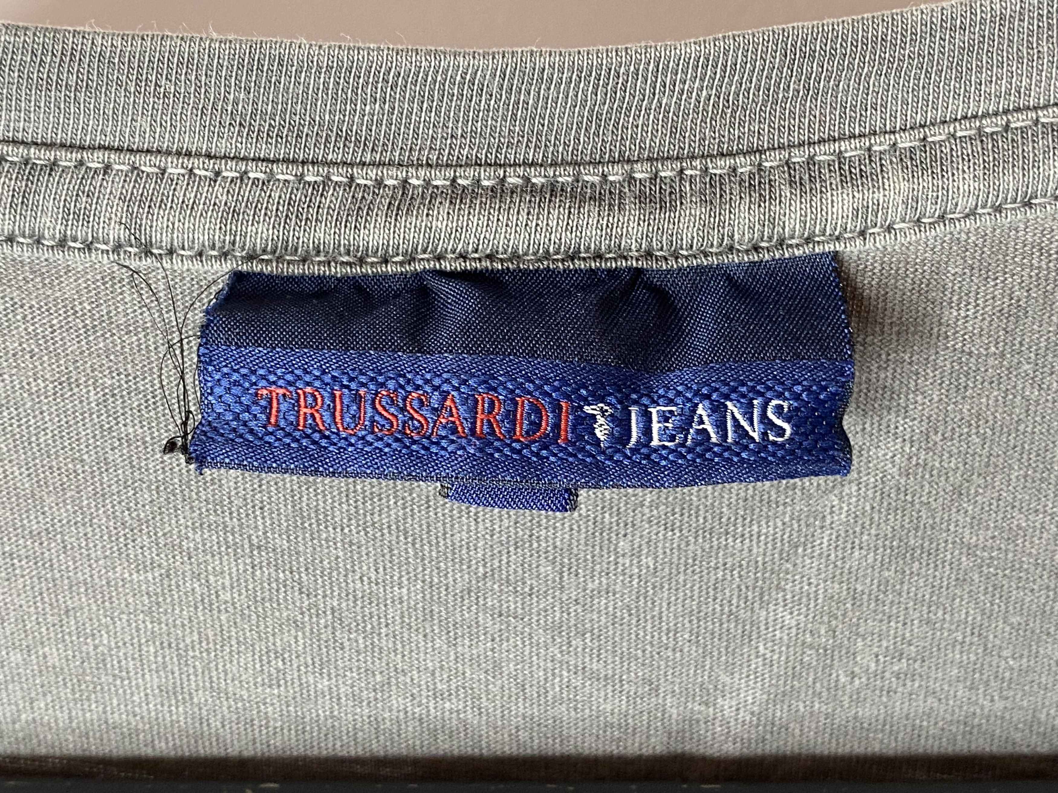 Trussardi TRUSSARDI JEANS T-SHIRT GRAY SIZE XL Size US XL / EU 56 / 4 - 4 Thumbnail