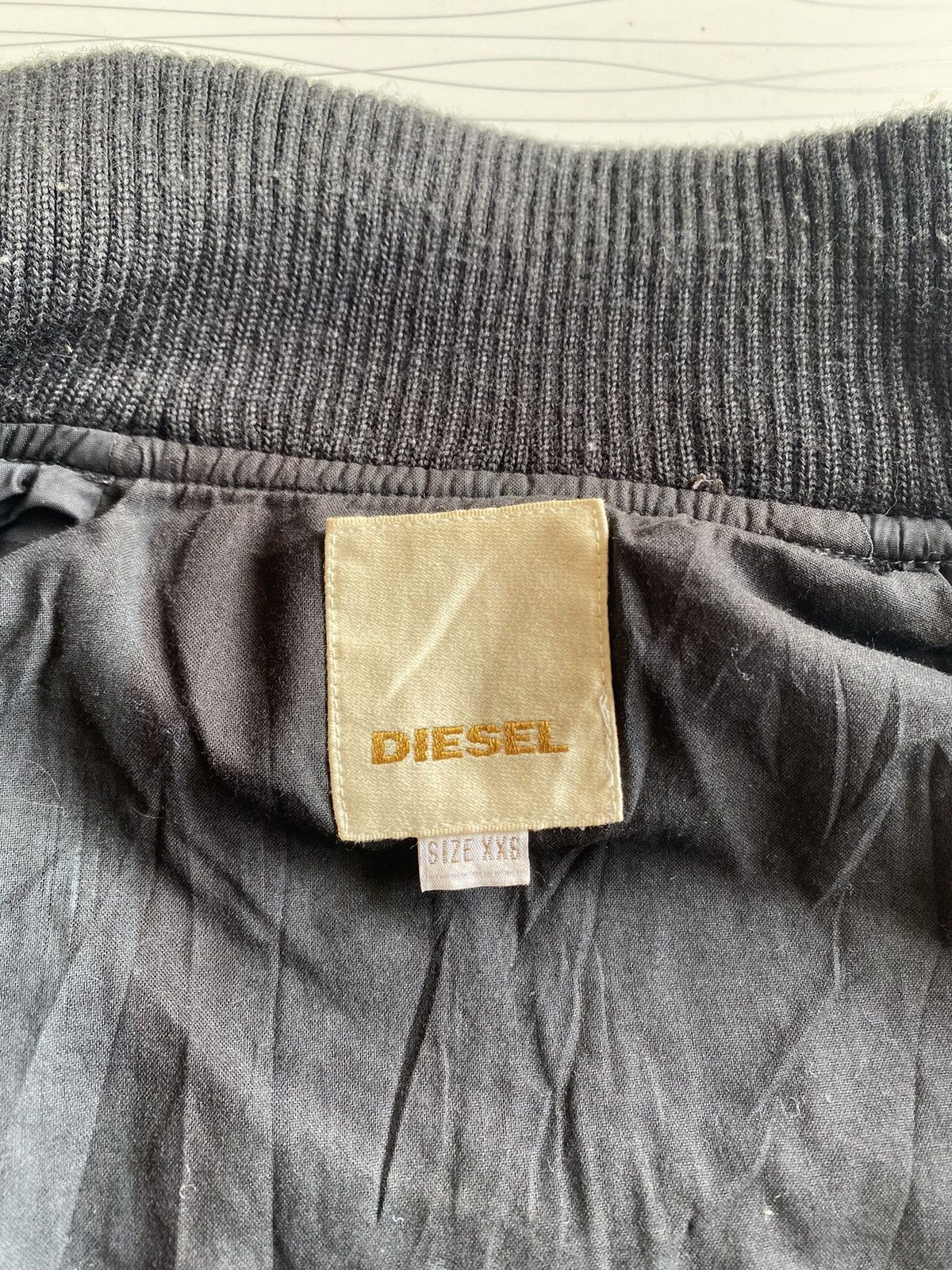Diesel × Le Grande Bleu (L.G.B.) 2000s DIESEL FAUX FUR BOMBER Y2K JACKET Size US XXS / EU 40 - 16 Thumbnail