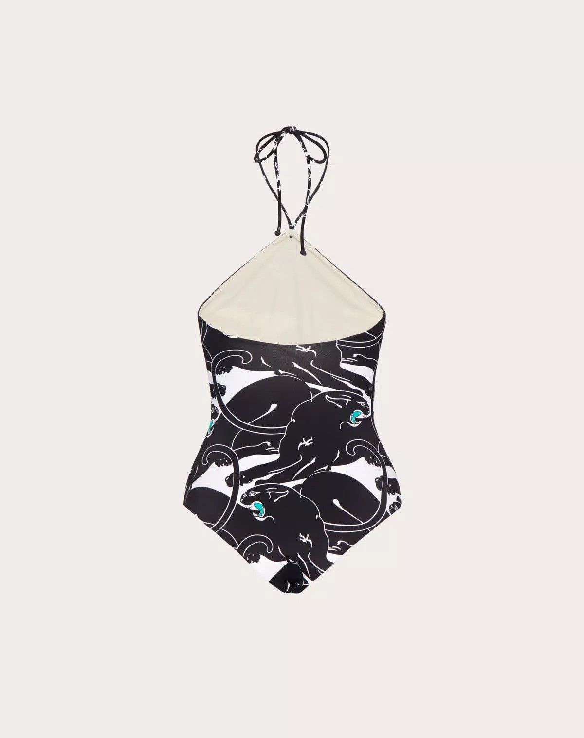 Valentino o1s1wg110625 Panther Lycra Swimsuit in Black Size XL / US 12-14 / IT 48-50 - 2 Thumbnail