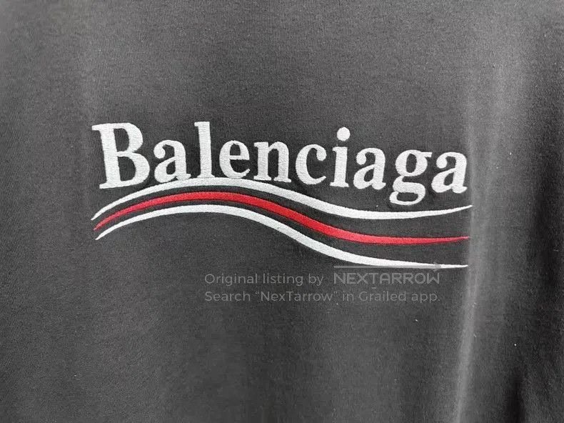 Balenciaga Balenciaga Black Embroidered Coke Letter Tee. Size US M / EU 48-50 / 2 - 3 Thumbnail