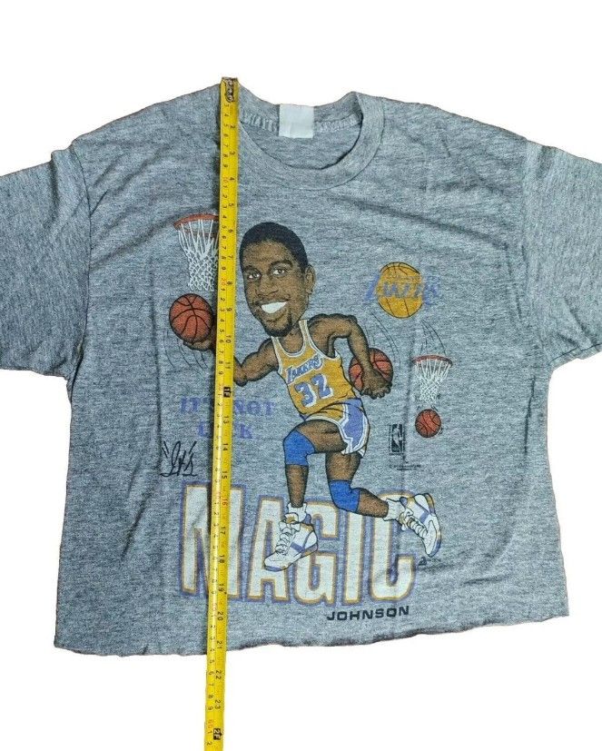 Vintage Magic Johnson LA Lakers Caricature Salem T-shirt Nba Basketball 90s
