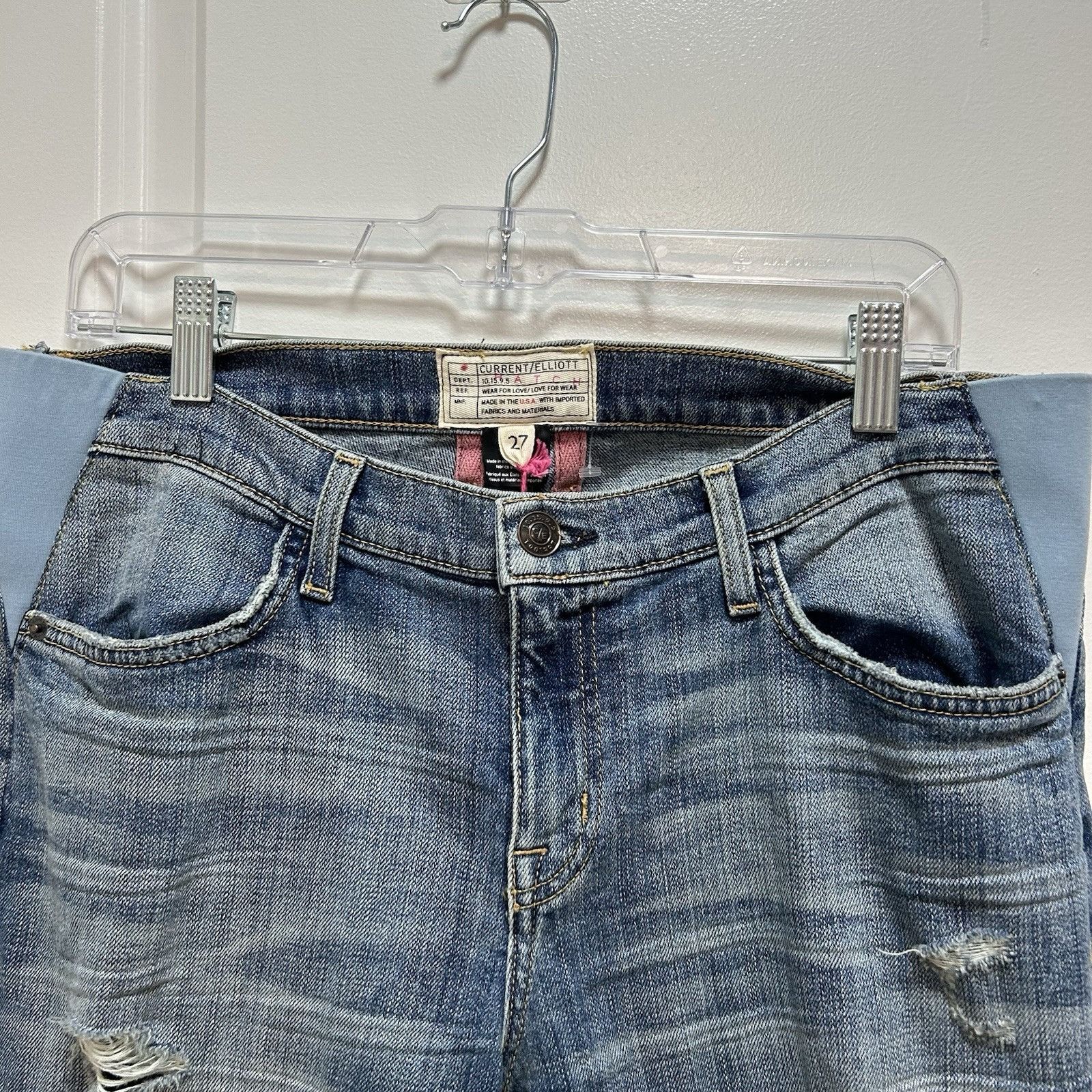 Current/Elliot Current Elliot x Hatch Jeans Womens Blue The Boyfriend Mater Size 27" / US 4 / IT 40 - 8 Thumbnail