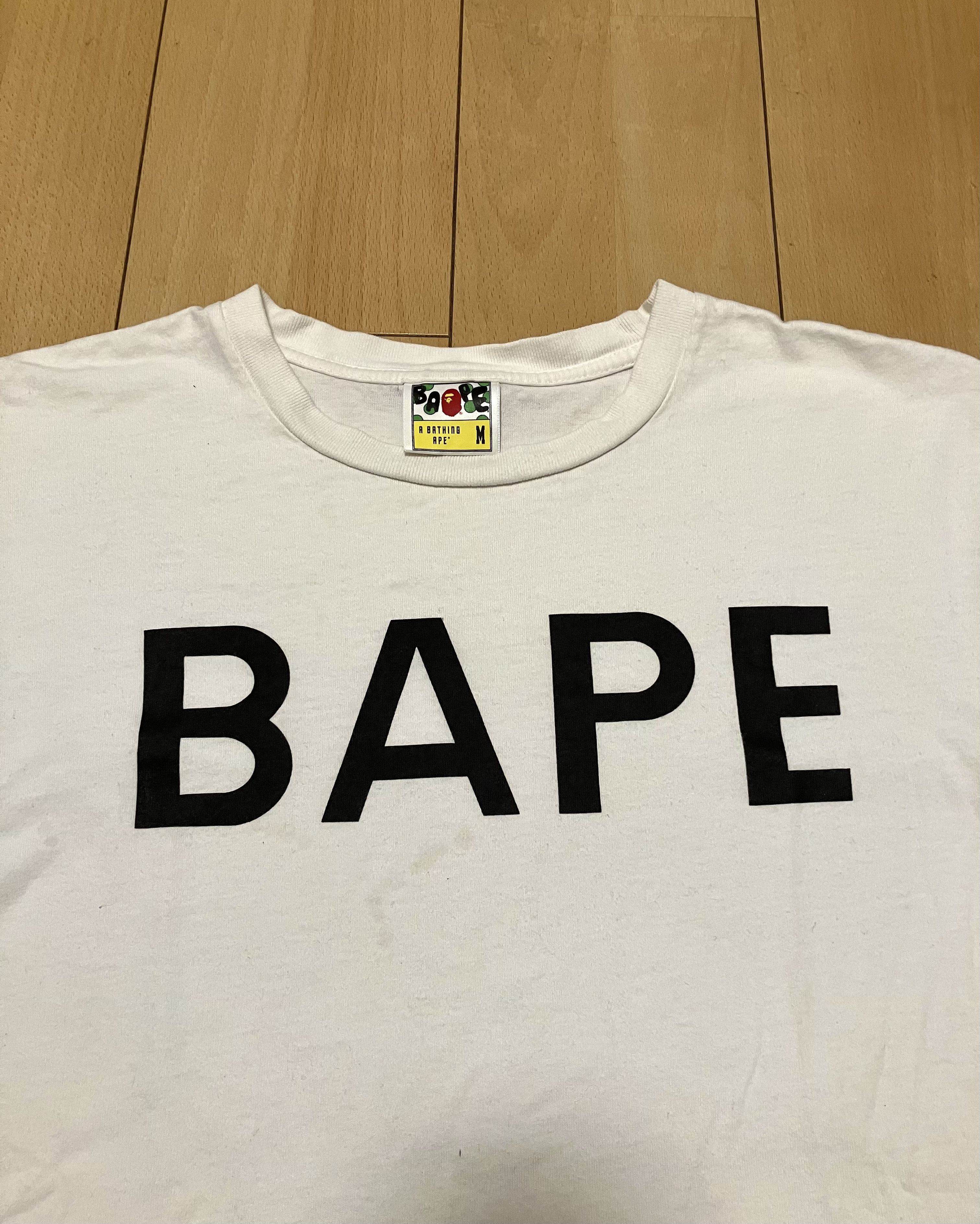 Bape Bape Logo Tee Spell Out White Size US M / EU 48-50 / 2 - 2 Thumbnail