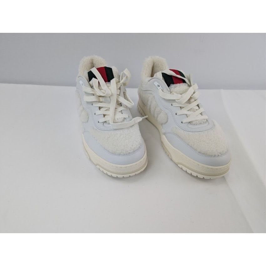 Gucci o1rshd1 Leather Re-Web Sneaker in White Size US 11.5 / EU 44-45 - 6 Thumbnail